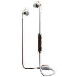 Gibson Trainer Ti100 Wireless Sports In-Ear Headphones with Mic/Remote White And Gold